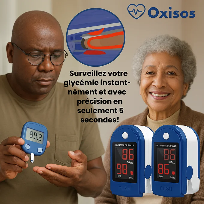 GlucoClick™ Oxymètre de pouls | Gérez votre diabète 24h/24, sans aiguilles! C1 – Image 2