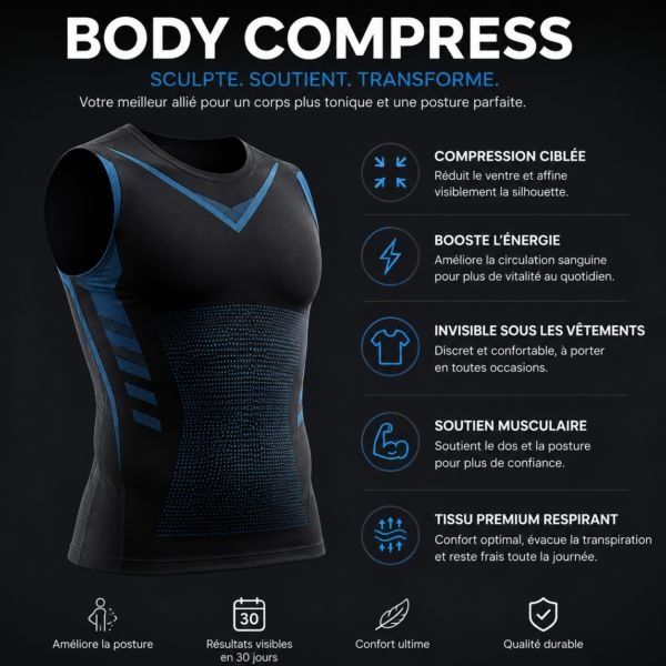 Body Compress | Débardeur de compression ionique 🇨🇩